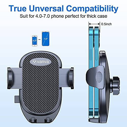 vanva Universal Air Vent Car Mount, [ Big Phones & Thick Case Friendly ] Cell Phone Holder for Car Hands Free Clamp Cradle Vehicle fit for All Apple Smartphone - 4