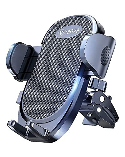 vanva Universal Air Vent Car Mount, [ Big Phones & Thick Case Friendly ] Cell Phone Holder for Car Hands Free Clamp Cradle Vehicle fit for All Apple Smartphone - vanva