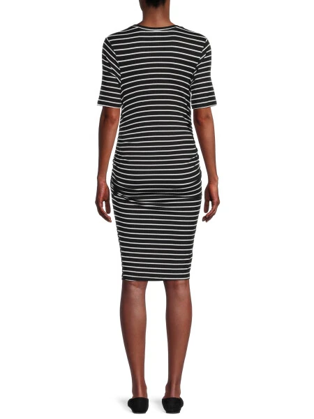 Time and Tru Women’s Maternity Ruched Dress - 3
