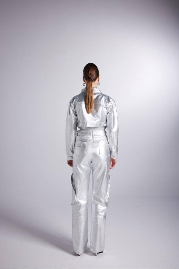 Варак Каплама Карго Чепли Миллен Панталон Гри - 5