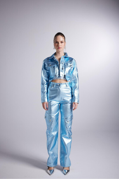 Varak qoplama kargo chopli Millen pantalon movi - HOLLY LOLLY (1)