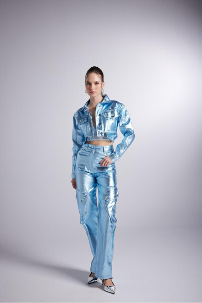 Varak qoplama kargo chopli Millen pantalon movi - 4