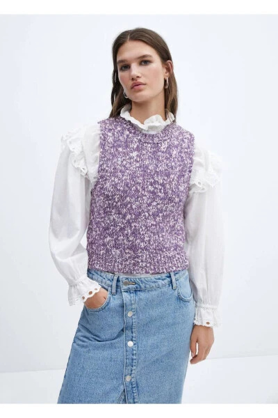 Variegated Knit Vest - MANGO