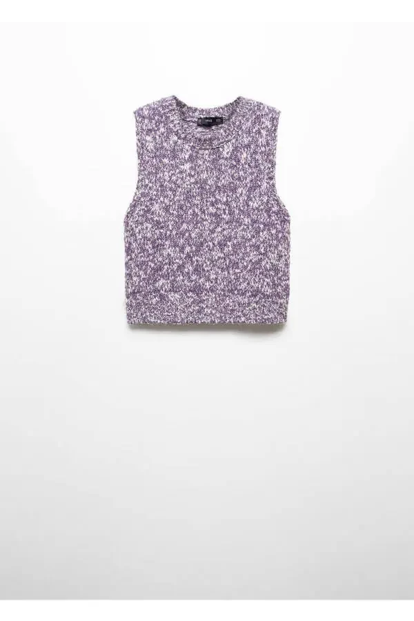 Variegated Knit Vest - 3
