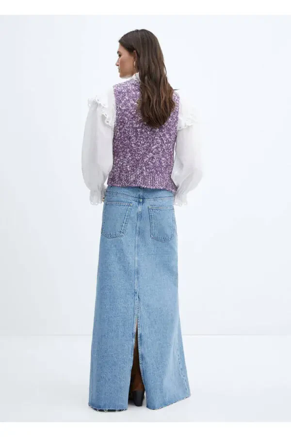 Variegated Knit Vest - 4