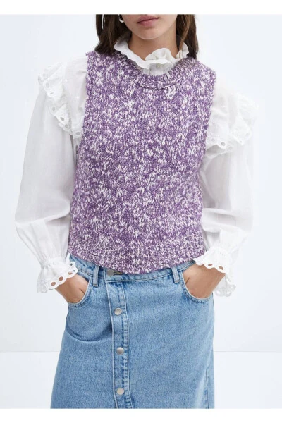 Variegated Knit Vest - 6