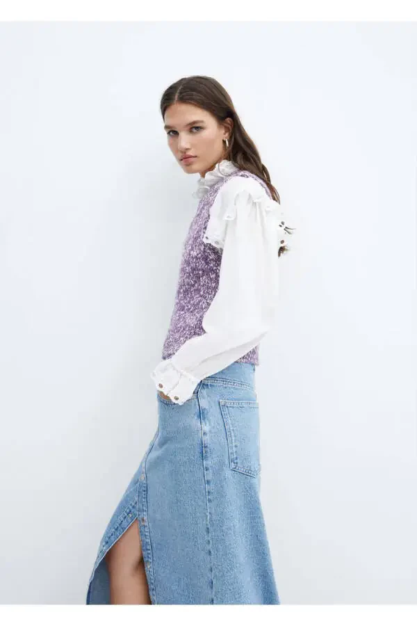 Variegated Knit Vest - 7