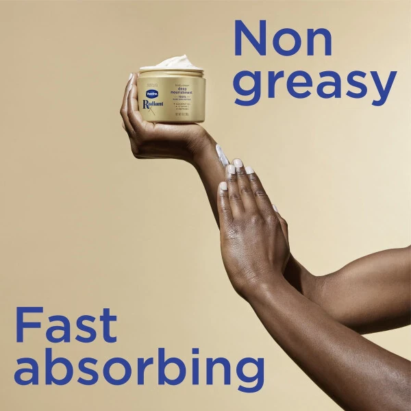 Vaseline Radiant X Deep NourisModazoneent Pure Shea Butter Body Cream for Dry Skin, Coconut, 10 oz - 12