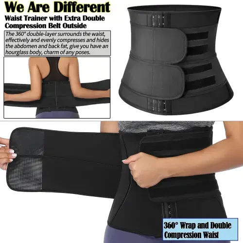 Vaslanda Neoprene Sweat Waist Trainer Corset Trimmer Shaper Belt for Women - Modazone (1)
