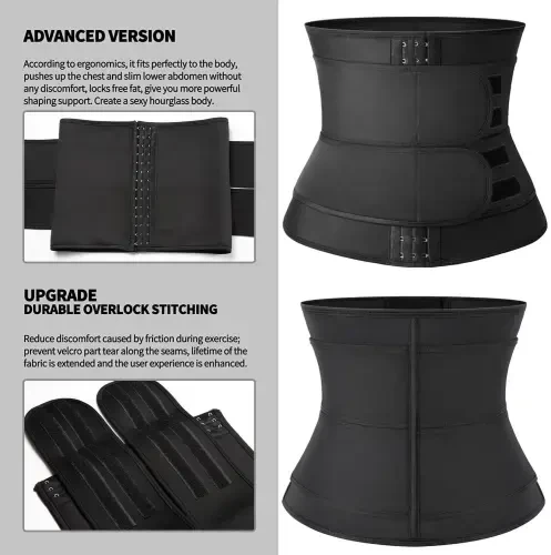 Vaslanda Neoprene Sweat Waist Trainer Corset Trimmer Shaper Belt for Women - 3