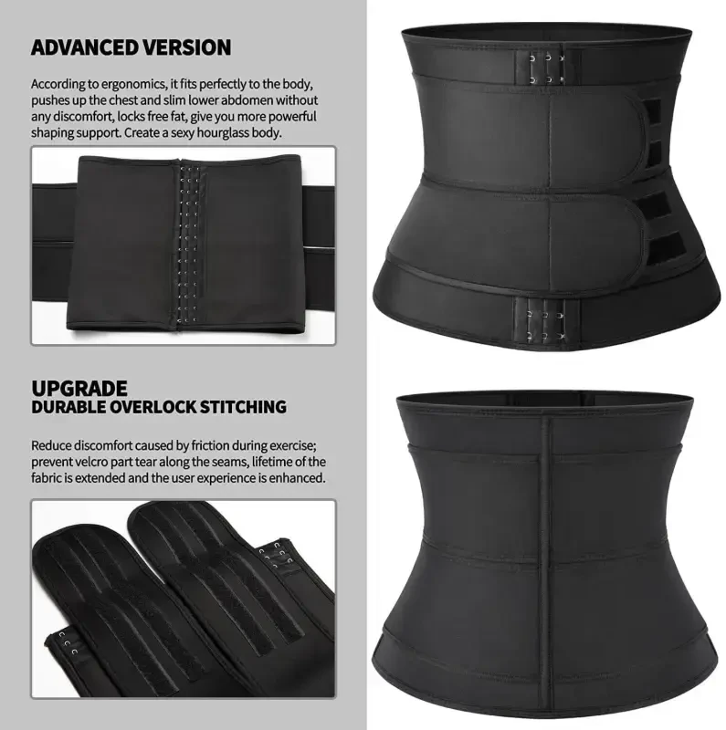 Vaslanda Neoprene Sweat Waist Trainer Corset Trimmer Shaper Belt for Women - 3