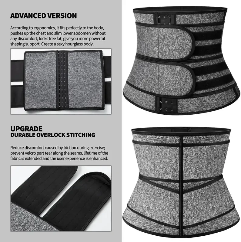 Vaslanda Neoprene Sweat Waist Trainer Corset Trimmer Shaper Belt for Women - 4