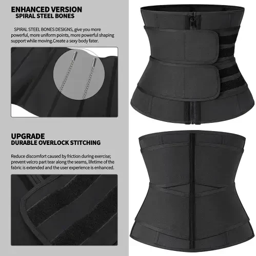 Vaslanda Neoprene Sweat Waist Trainer Corset Trimmer Shaper Belt for Women - 3