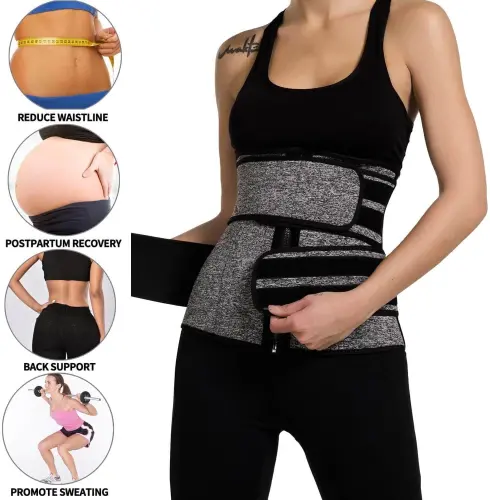 Vaslanda Neoprene Sweat Waist Trainer Corset Trimmer Shaper Belt for Women - 6