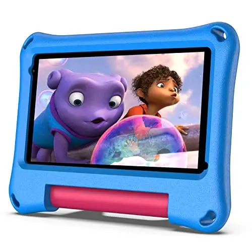 VASOUN Çocuk Tablet 7 İnç Tablet Bebekler İçin, Android Tablet 2GB RAM 32GB RAM Tablet Çocuklar İçin WiFi Çift Kamera, Ebeveyn Denetimi, Bluetooth, Çocuk Geçirmez Çocuk Tablet Kılıfı Erkek Kızlar İçin (Pembe) 