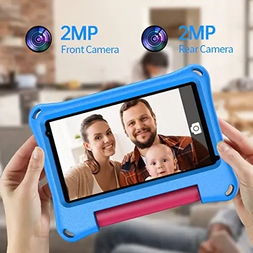 VASOUN Kids Tablet 7 Inch Tablet for Toddlers, Android 13 32GB RAM with WiFi Dual Camera, Parental Control,Bluetooth, Kid-Proof with Case for Boys Girls (Blue) - 3