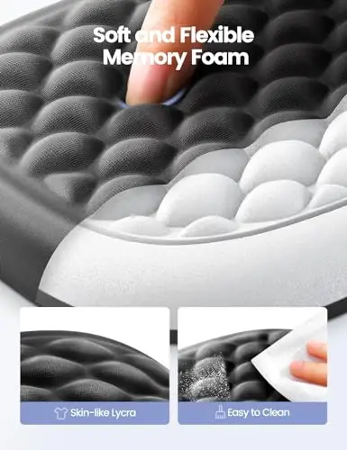 Vaydeer 1pc Elbow Rest Pad, Desk Wrist Rest Armrest, Soft Memory Foam Ergonomic Support, Mouse Cushion Pillow, Wrist Pain Relief for Computer Laptop Working Typing Gaming Travel Office Accessory-Large - 4