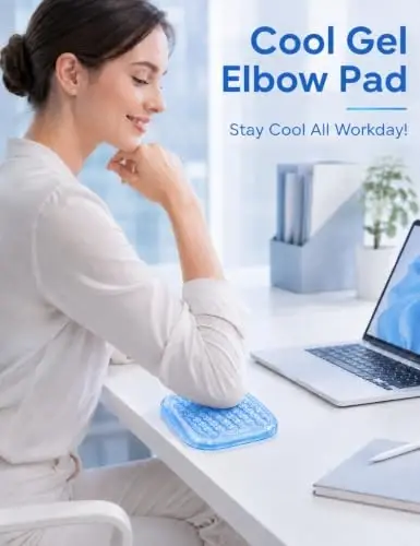 Vaydeer Clear Gel Elbow Pad for Desk, Ergonomic Arm Rest Cushion | Desk Wrist Rest for Keyboard and Mouse, Keyboard Wrist Pad for Computer and Laptop Typing, Gaming and Office Crystal Clear - VAYDEER (1)