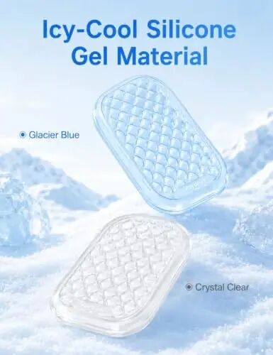 Vaydeer Clear Gel Elbow Pad for Desk, Ergonomic Arm Rest Cushion | Desk Wrist Rest for Keyboard and Mouse, Keyboard Wrist Pad for Computer and Laptop Typing, Gaming and Office Glacier Blue - 4