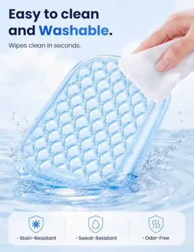 Vaydeer Clear Gel Elbow Pad for Desk, Ergonomic Arm Rest Cushion | Desk Wrist Rest for Keyboard and Mouse, Keyboard Wrist Pad for Computer and Laptop Typing, Gaming and Office Glacier Blue - 6