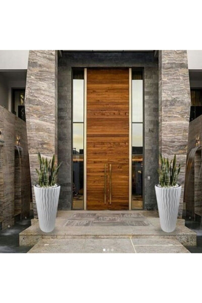 Ваза для цветов декоративная, пляжная, битый белый, 5,5 л - 8