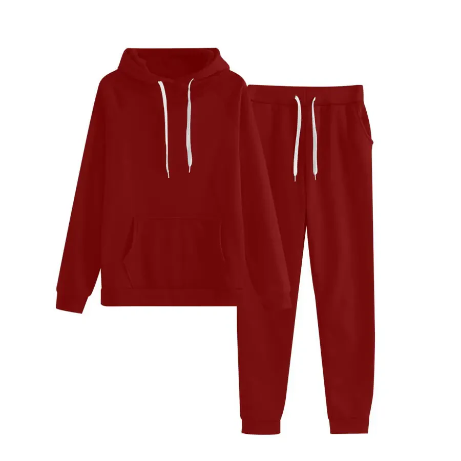 VBTAPA Womens Hoodie Sweatsuit 2 Piece Casual Tracksuit Long Sleeve Drawstring Sweatshirt Jogger Sweatpants Matching Sets with Pockets 2025 Fall Clothes Prime Sales Clearance Wine M - 7