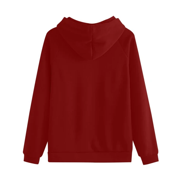 VBTAPA Womens Hoodie Sweatsuit 2 Piece Casual Tracksuit Long Sleeve Drawstring Sweatshirt Jogger Sweatpants Matching Sets with Pockets 2025 Fall Clothes Prime Sales Clearance Wine M - 6