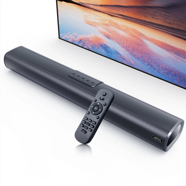 VEAT00L 2.1 kanalli televizor uchun ovoz chiziqlari, pastki ovoz qutisi bilan ovoz chizigʻi, simli va simsiz Bluetooth 5.0 3D atrof ovozli karnay, optik/HDMI/AUX/RCA/USB ulanishi, devorga oʻrnatiladigan - 1