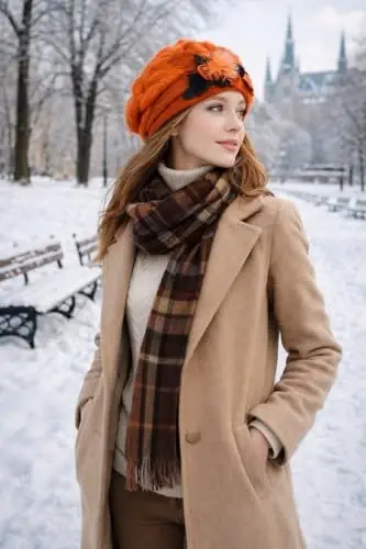 VECRY Lady Fransuz Beret 100% Jun Beret Gulli Libos Beanie Qishki Shlyapa - 3