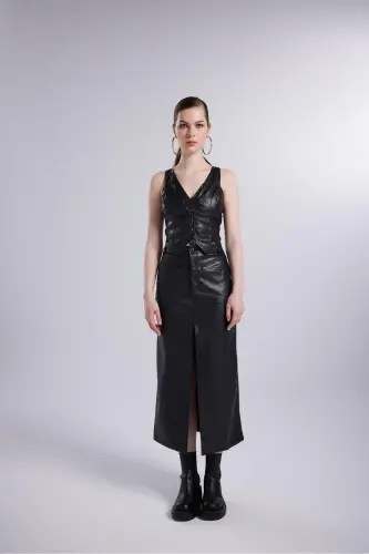 Vegan charm teri uzun Hera charm yubka - 3