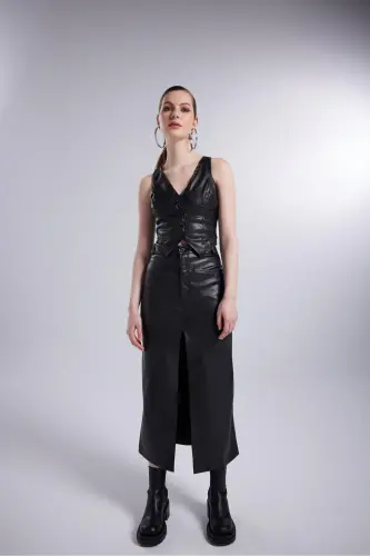 Vegan charm teri uzun Hera charm yubka - 7
