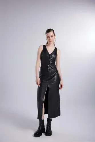 Vegan charm teri uzun Hera charm yubka - 1