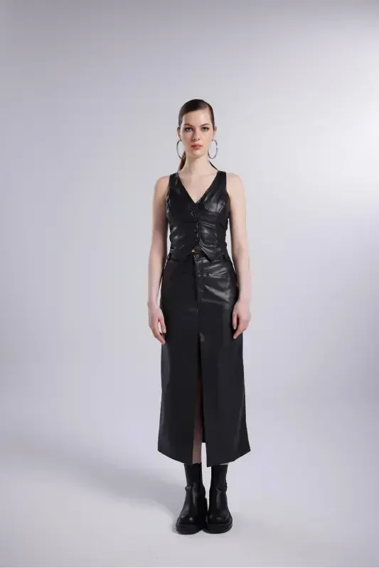 Vegan charm teri uzun Hera charm yubka - 3