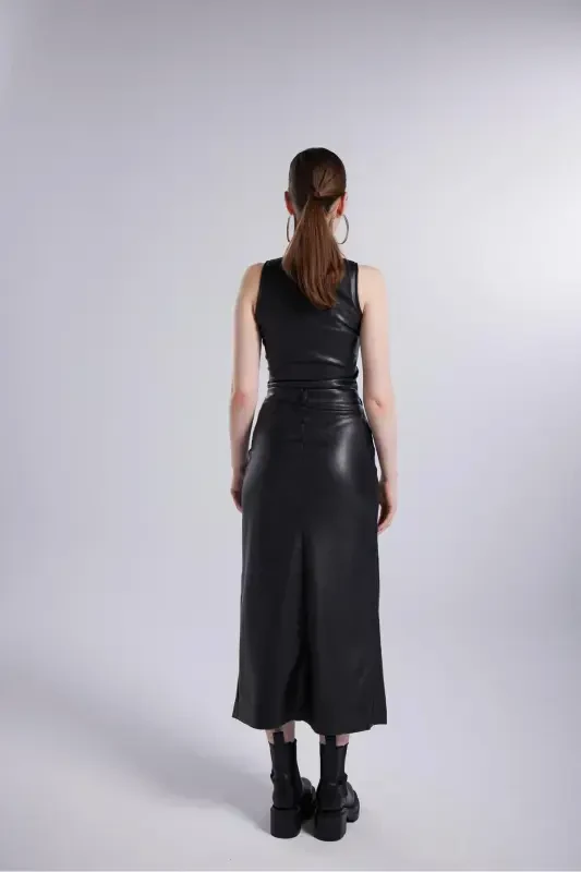 Vegan charm teri uzun Hera charm yubka - 5