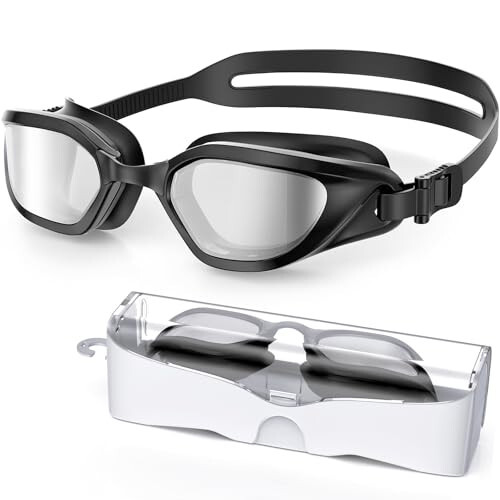 Vegemono Swim Goggles, Swimming Goggles Adults, Anti-Fog UV Protection Goggles, No Leaking Pool Goggles for Men Women - 1