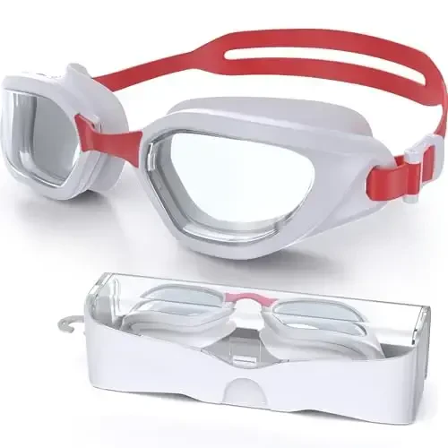 Vegemono Swim Goggles, Unisex Adult Swimming Goggles Anti Fog Anti UV No Leakage Wide View for Men Women Youth - MODAZONE