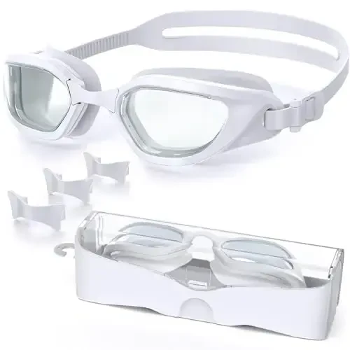 Vegemono Swim Goggles, Unisex Adult Swimming Goggles Anti Fog Anti UV No Leakage Wide View for Men Women Youth - 1