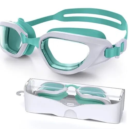 Vegemono Swimming Goggles Anti Fog Anti UV No Leakage For Men Women Youth | Adjustable Nose Bridge,Ultimate Eye Protection & UV400 Protection ,Anti-Fog & Panoramic Clear Vision - Vegemono