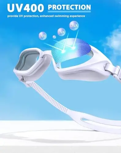Vegemono Swim Goggles, Unisex Adult Swimming Goggles Anti Fog Anti UV No Leakage Wide View for Men Women Youth - 6