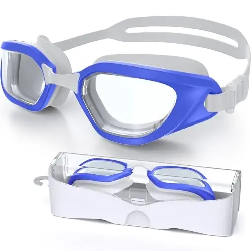 Vegemono Swim Goggles, Unisex Adult Swimming Goggles Anti Fog Anti UV No Leakage Wide View for Men Women Youth - 1