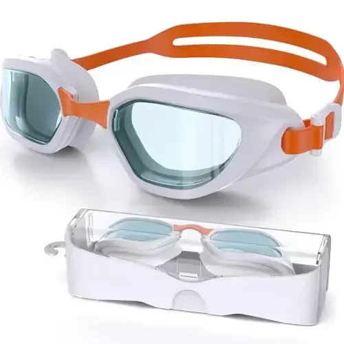 Vegemono Swim Goggles, Unisex Adult Swimming Goggles Anti Fog Anti UV No Leakage Wide View for Men Women Youth - Modazone