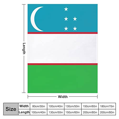 VEHFA Одеяло с национальным флагом Узбекистана для мужчин, женщин и детей, фланелевые одеяла Узбекистана с флагом страны, подходящие для дома, офисной работы, детской 40
