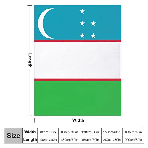 VEHFA Özbekistan Milli Bayrak Battaniyesi Erkekler Kadınlar Çocuklar İçin, Özbekistan Flanel Battaniyeler Ülke Bayrağı Atar Ev, Ofis Çalışması, Kreş İçin Uygun 40