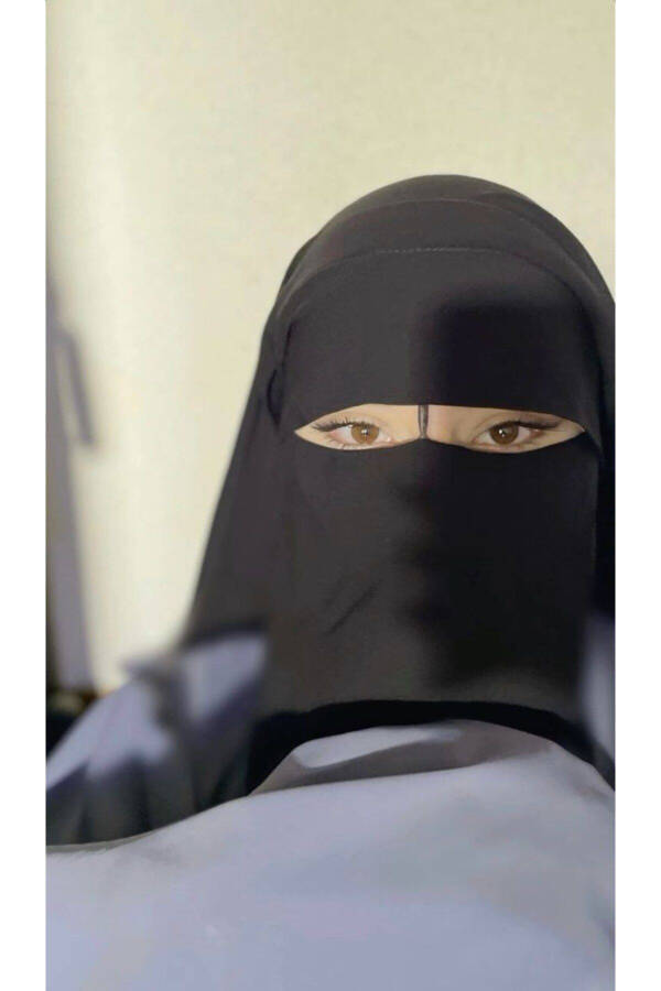 Veil Black Niqab Burqa Hijab 2 Layer - 2