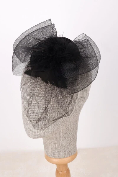 Veil Bridal Wedding Hat Feathered Elegant Bride Cap for Wedding - Modazone