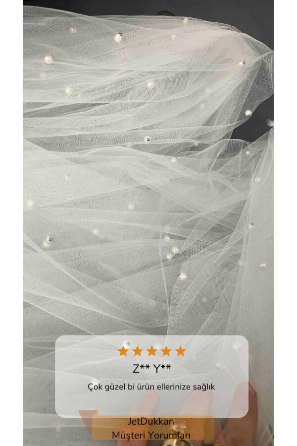 Veil Elegance Dense Pearl 2.5 Meter Length 1.5 Meter Width - Bride, Wedding, Veil, tulle, Off White - 5