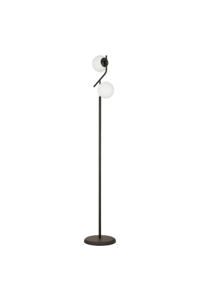 Velar Black and White Glass Modern Design Metal Floor Lamp - 8