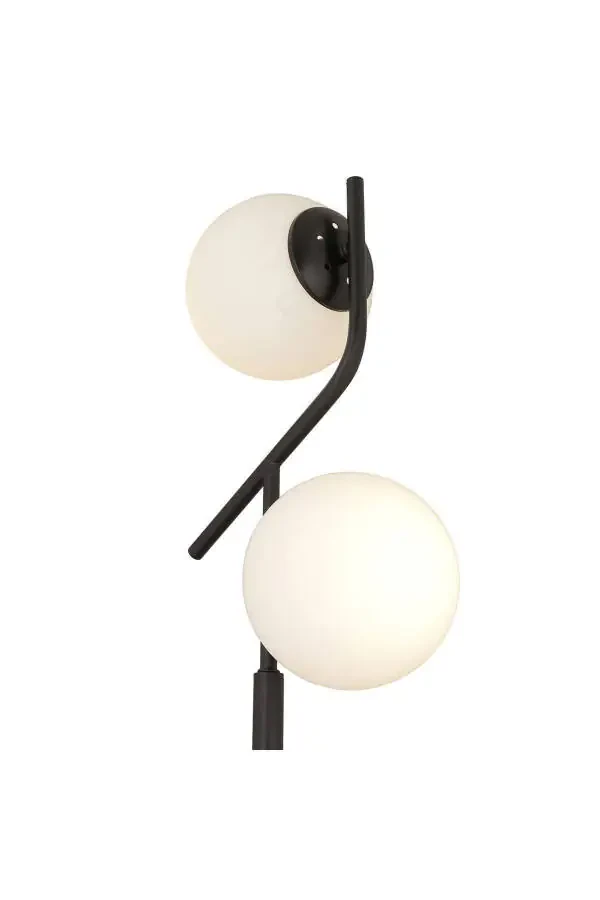Velar Black and White Glass Modern Design Metal Floor Lamp - 9
