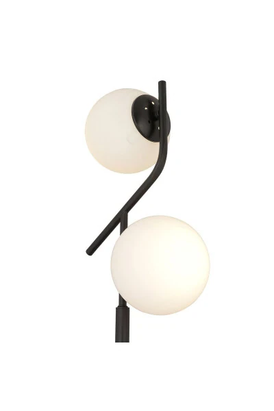 Velar Black and White Glass Modern Design Metal Floor Lamp - 4