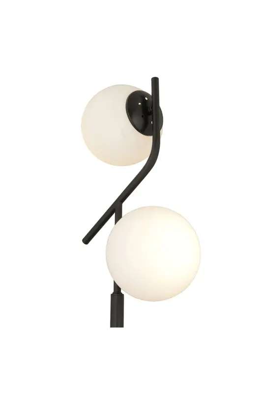 Velar Black and White Glass Modern Design Metal Floor Lamp - 7